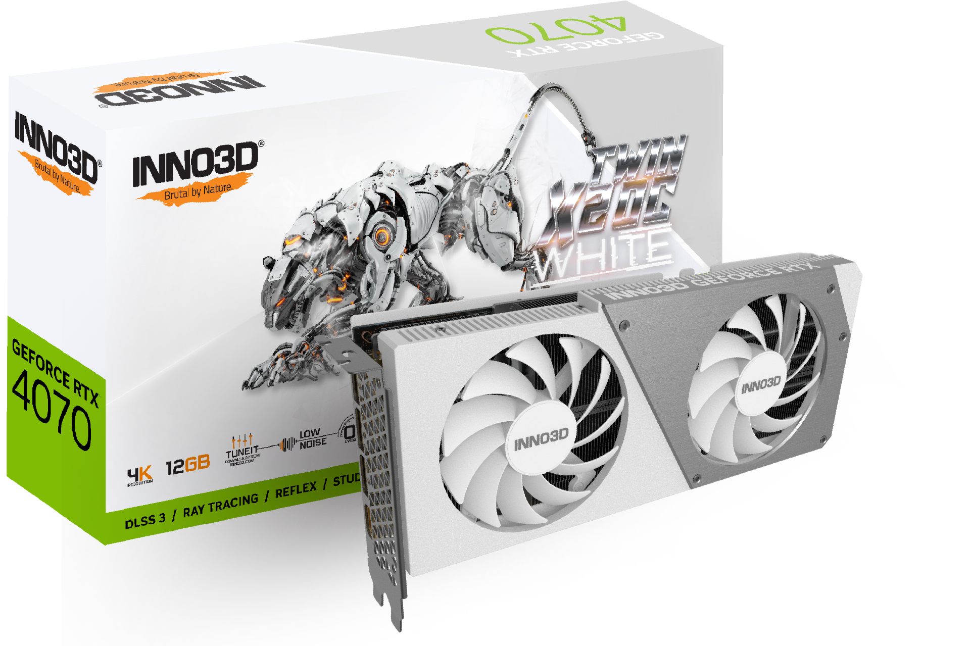 INNO3D GEFORCE RTX 4070 (DLSS 3) TWIN X2 OC 12GB WHITE