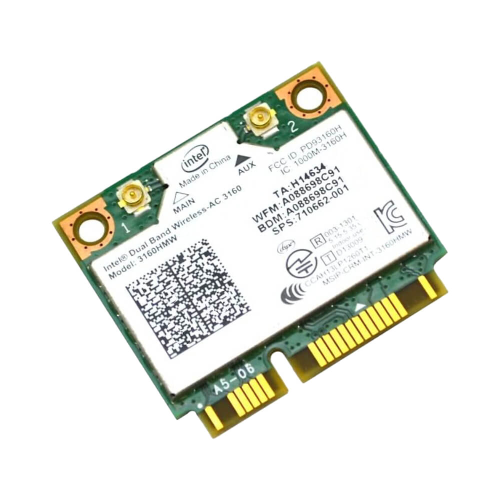 INTEL AC3160HMW MINI PCI-E WIFI AC + BT 4.0 ADAPTER