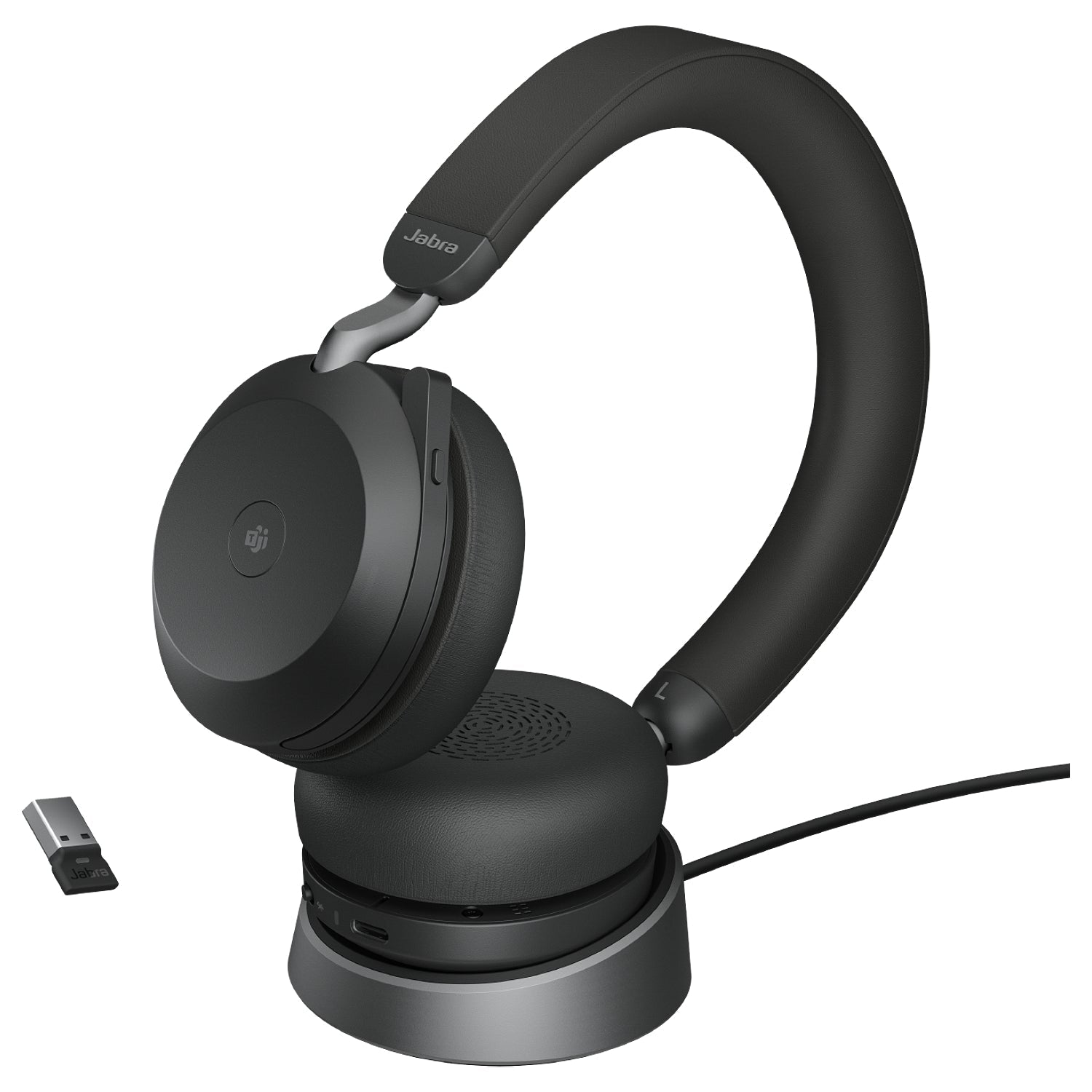 Jabra Evolve2 75 MS USB-A Bluetooth Stereo Headset Black + Stand