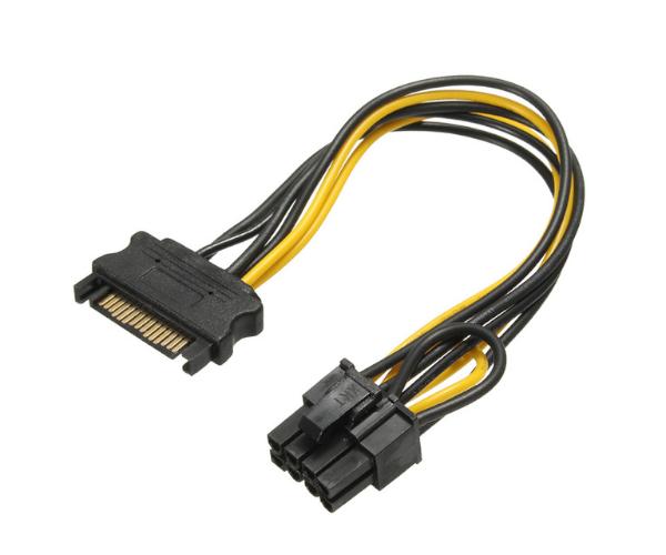 כבל מתח לכרטיס מסך SATA to 8pin