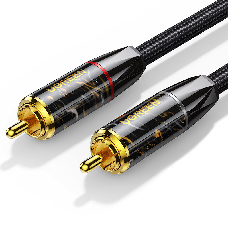 כבל אודיו UGREEN RCA MALE TO MALE HI-FI OCC COPPER - 2M - Cryptech