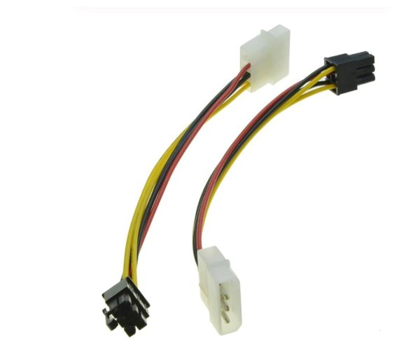 כבל מתח לכרטיס מסך MOLEX to 6pin