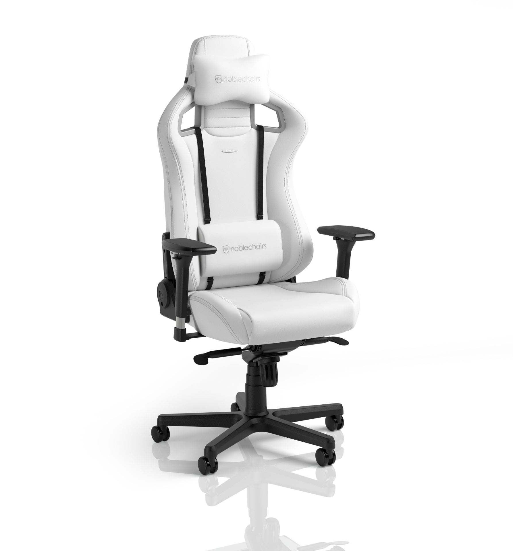 כיסא גיימינג NOBLECHAIRS EPIC WHITE EDITION בצבע לבן - Cryptech