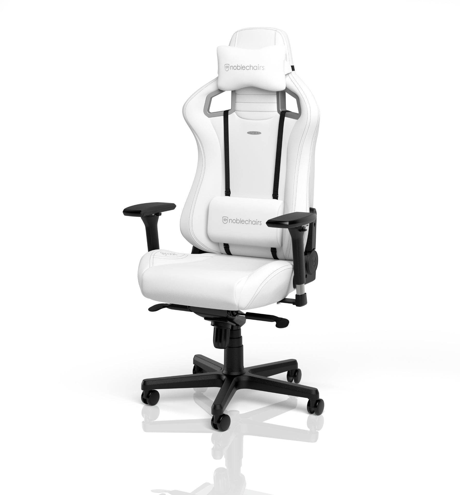 כיסא גיימינג NOBLECHAIRS EPIC WHITE EDITION בצבע לבן - Cryptech