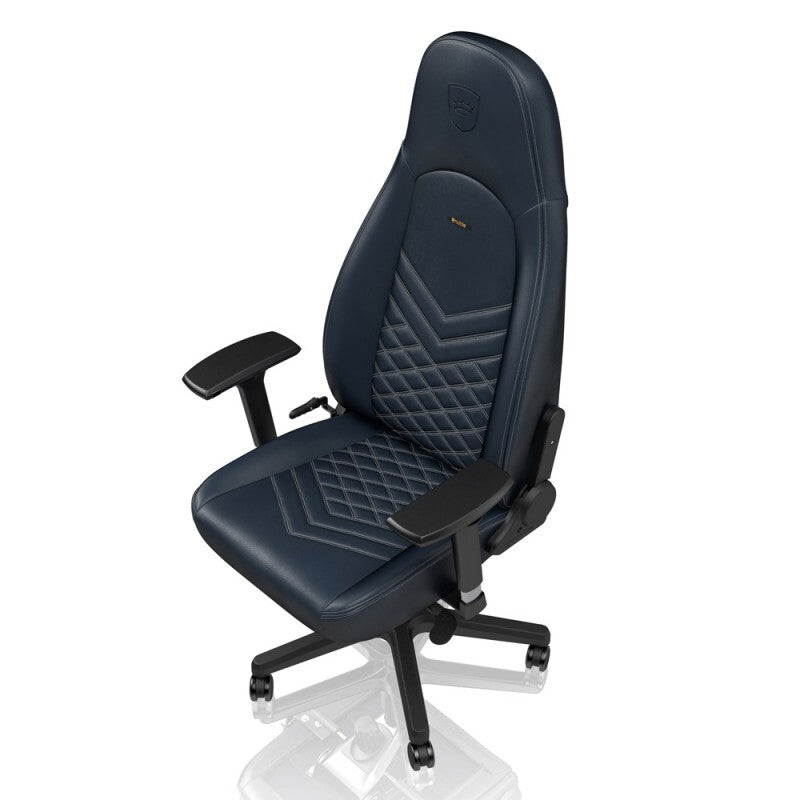 כיסא גיימינג NOBLECHAIRS ICON REAL LEATHER MIDNIGHT BLUE/GRAPHITE עור אמיתי - Cryptech