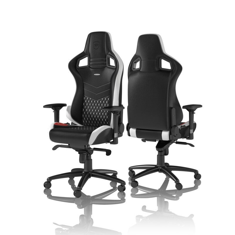 כיסא גיימינג NOBLECHAIRS EPIC REAL LEATHER BLACK/WHITE/RED עור אמיתי - Cryptech