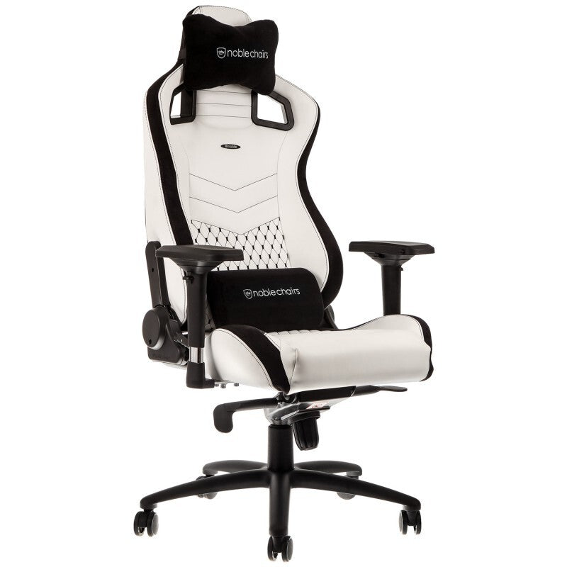 כיסא גיימיניג NOBLECHAIRS EPIC WHITE/BLACK בצבע לבן/שחור - Cryptech