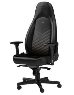 כיסא גיימינג NOBLECHAIRS ICON BLACK/GOLD בצבע שחור/זהב - Cryptech