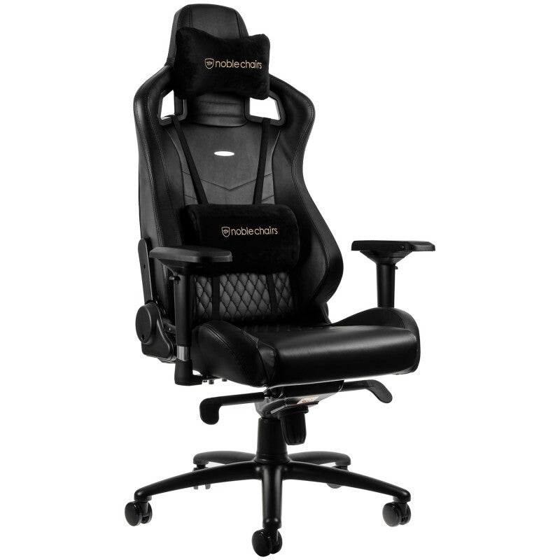 כיסא גיימינג NOBLECHAIRS EPIC REAL LEATHER BLACK עור אמיתי - Cryptech