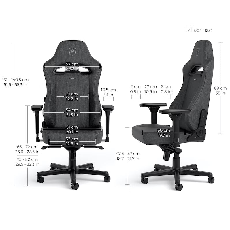 כיסא גיימינג NOBLECHAIRS HERO ST TX ANTHRACITE בצבע אפור פחם - Cryptech