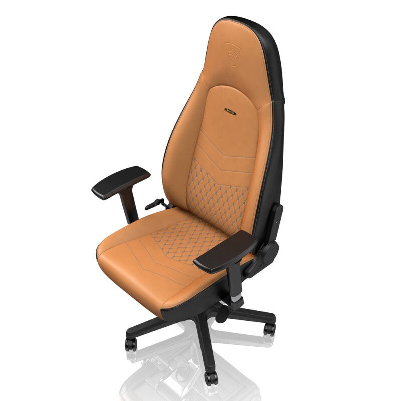 כיסא גיימינג NOBLECHAIRS ICON REAL LEATHER COGNAC/BLACK עור אמיתי - Cryptech