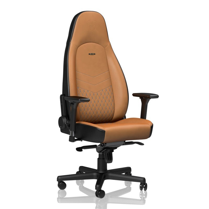 כיסא גיימינג NOBLECHAIRS ICON REAL LEATHER COGNAC/BLACK עור אמיתי - Cryptech