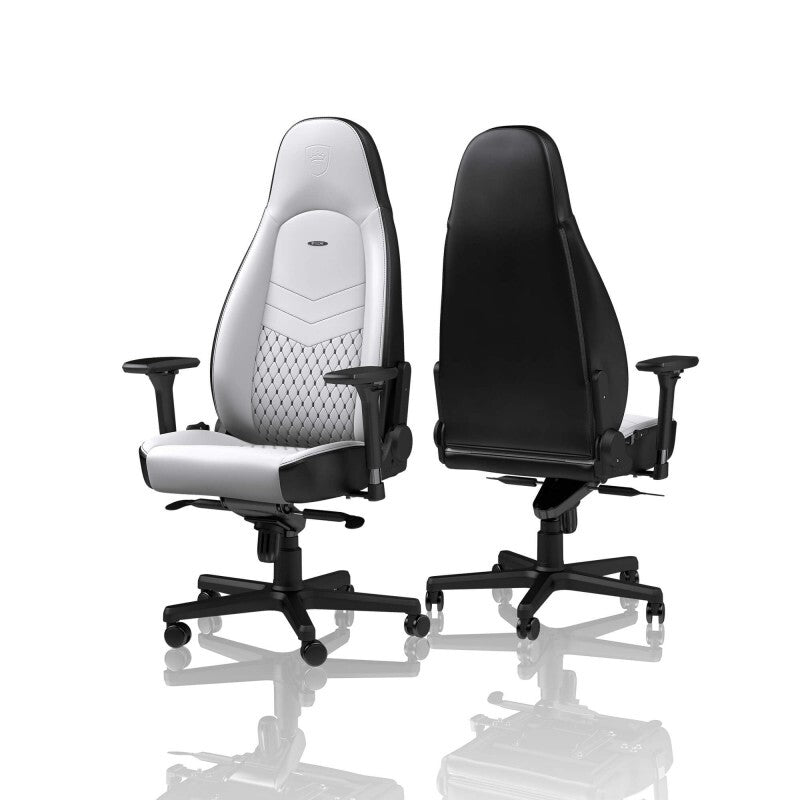 כיסא גיימינג NOBLECHAIRS ICON WHITE/BLACK בצבע לבן/שחור - Cryptech