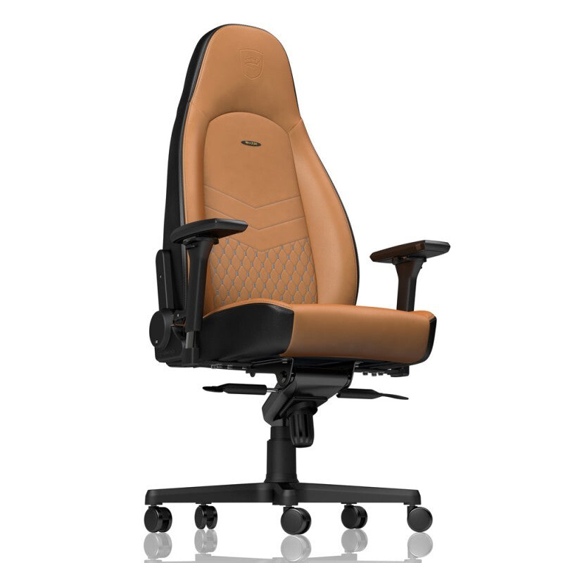 כיסא גיימינג NOBLECHAIRS ICON REAL LEATHER COGNAC/BLACK עור אמיתי - Cryptech