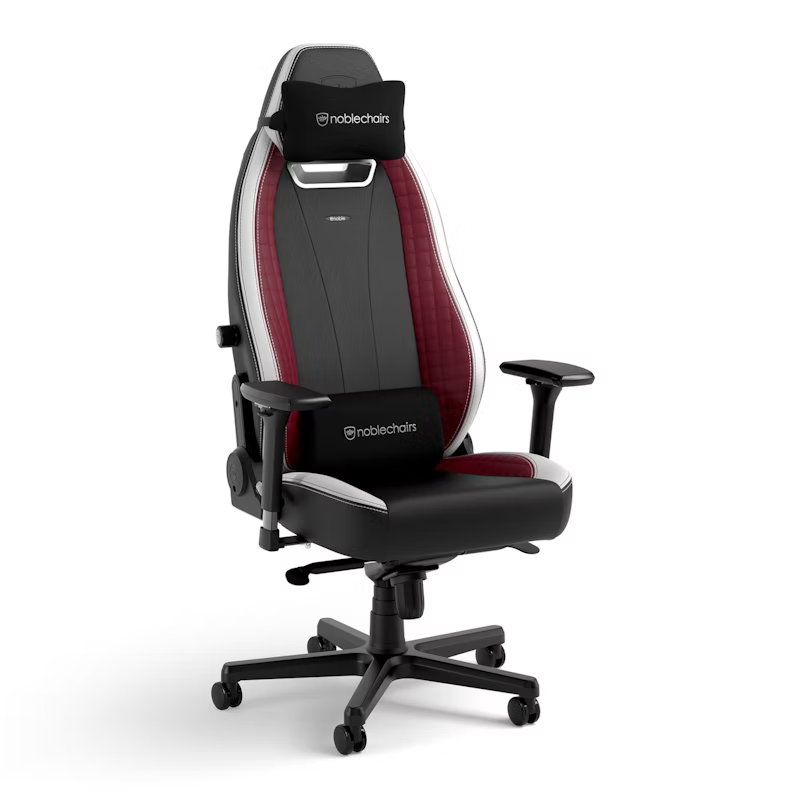 כיסא מנהלים NOBLECHAIRS LEGEND BLACK/WHITE/RED בצבע שחור/לבן/אדום - Cryptech