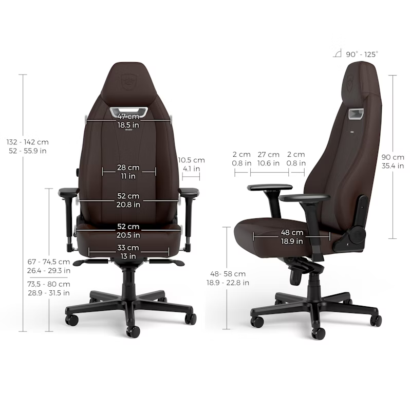 כיסא מנהלים NOBLECHAIRS LEGEND JAVA EDITION בצבע חום - Cryptech