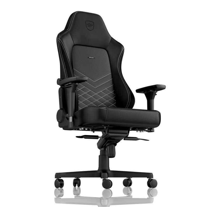 כיסא גיימינג NOBLECHAIRS HERO BLACK/PLATINUM WHITE בצבע שחור/ לבן פלטיניום - Cryptech