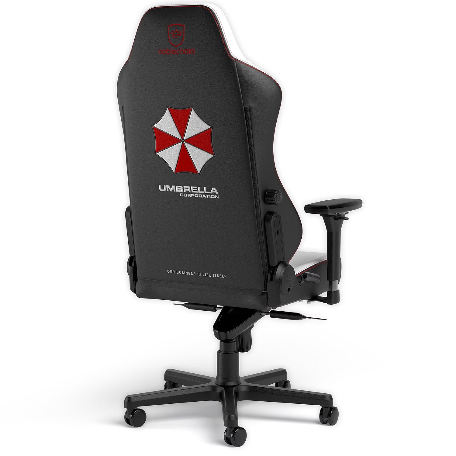 כיסא גיימינג Noblechairs HERO Resident Evil Umbrella Edition בצבע לבן/שחור