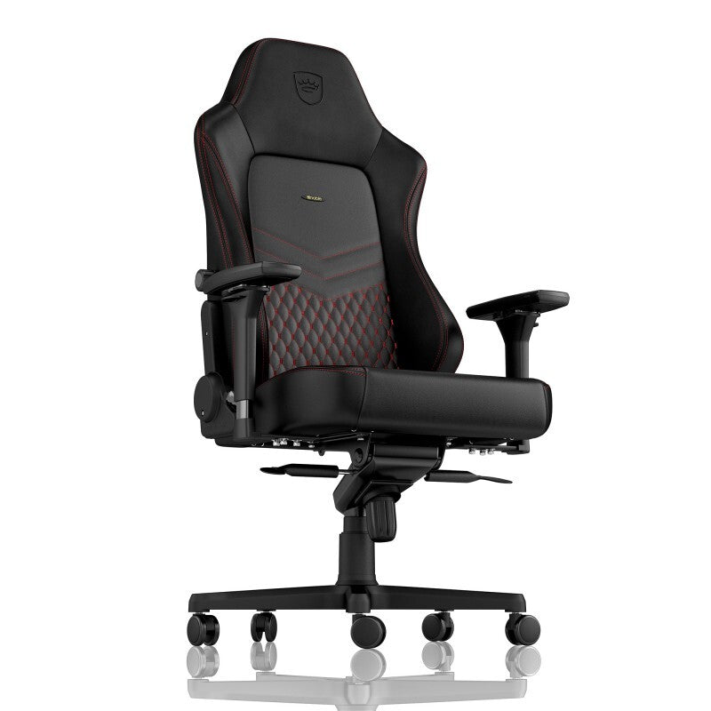 כיסא גיימינג עור אמיתי NOBLECHAIRS HERO REAL LEATHER BLACK/RED בצבע שחור/ אדום - Cryptech