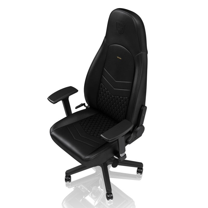 כיסא גיימינג NOBLECHAIRS ICON REAL LEATHER BLACK עור אמיתי - Cryptech