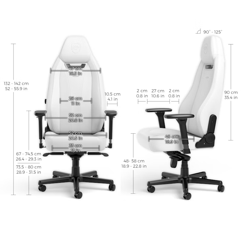 כיסא מנהלים NOBLECHAIRS LEGEND WHITE EDITION בצבע לבן - Cryptech