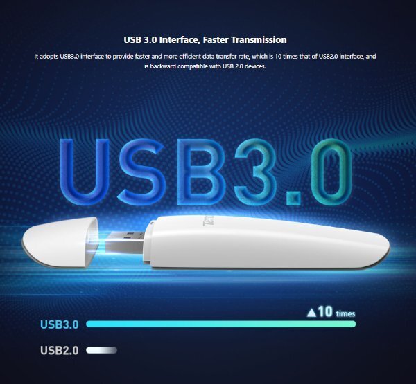 כרטיס רשת Tenda U18 AX1800 Wi-Fi 6 Dual Band USB ADAPTER - Cryptech