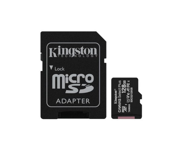 כרטיס זכרון Kingston 128GB UHS-1 Canvas Select Plus Adapter incl