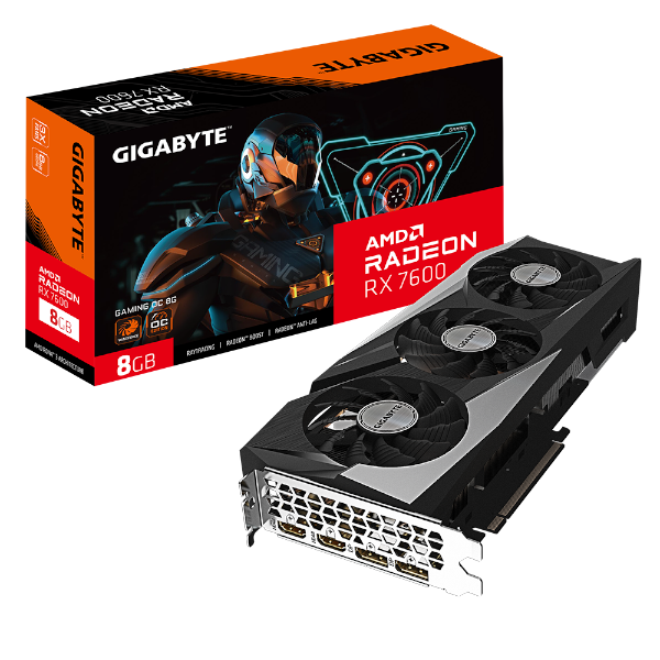 כרטיס מסך Gigabyte RADEON RX 7600 Gaming OC 8GB - Cryptech