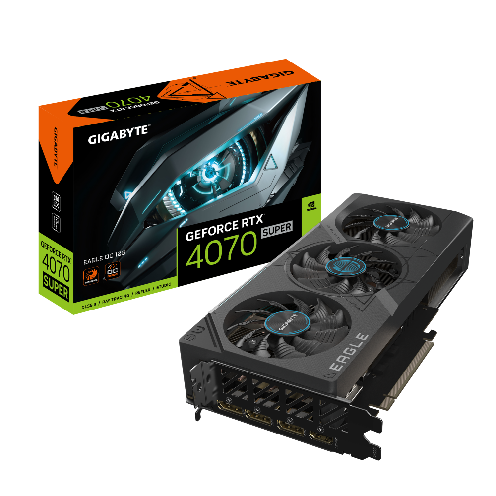 כרטיס מסך Gigabyte GeForce RTX 4070 SUPER EAGLE OC 12GB - Cryptech