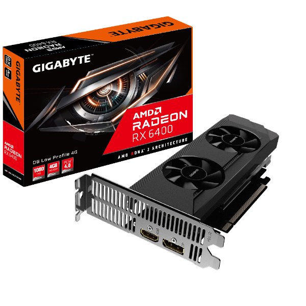 כרטיס מסך Gigabyte Radeon RX 6400 D6 LOW PROFILE 4G HDMI DP - Cryptech