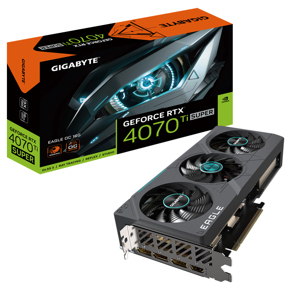 כרטיס מסך Gigabyte GeForce RTX 4070 Ti SUPER EAGLE OC 16GB - Cryptech