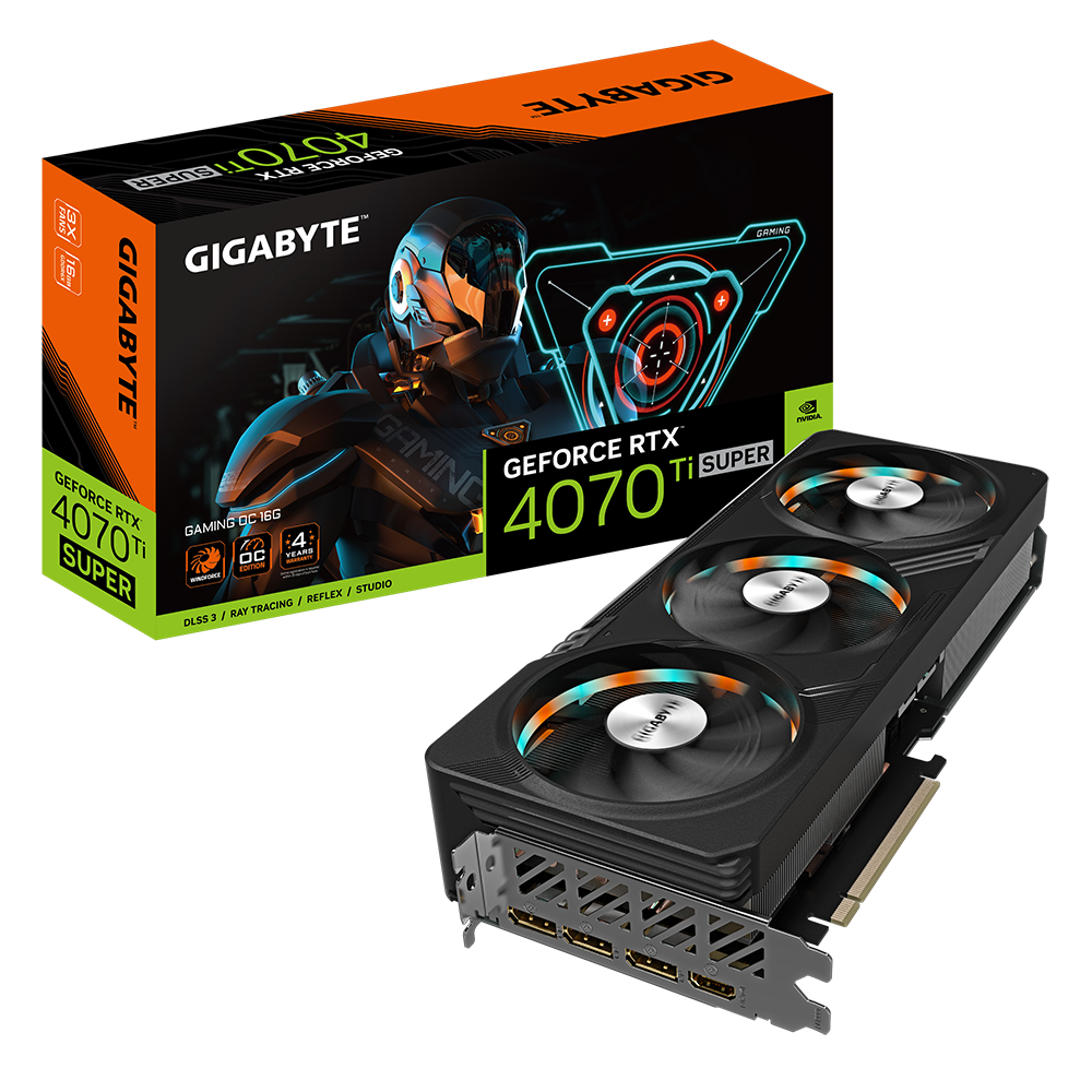 כרטיס מסך Gigabyte GeForce RTX 4070 Ti SUPER GAMING OC 16GB - Cryptech