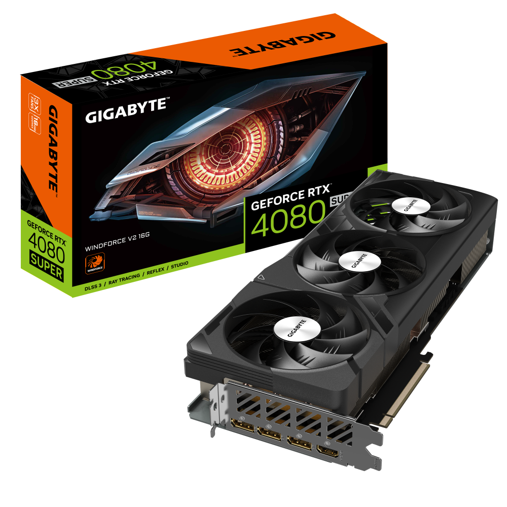 כרטיס מסך Gigabyte GeForce RTX 4080 SUPER WINDFORCE V2 16GB - Cryptech