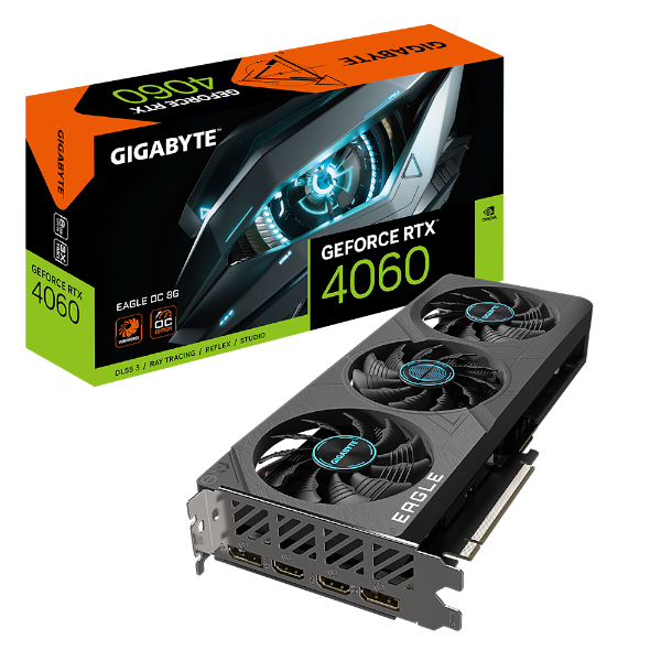 כרטיס מסך Gigabyte RTX 4060 EAGLE OC 8GB DP HDMI - Cryptech