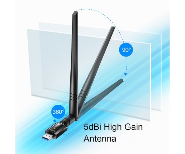 כרטיס רשת USB אלחוטי Cudy AC1300 Dual-Band High Gain Wi-Fi WU1400