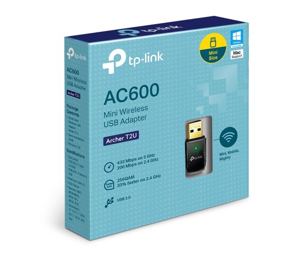 כרטיס רשת אלחוטי TP-LINK ARCHER T2U AC600 Mini