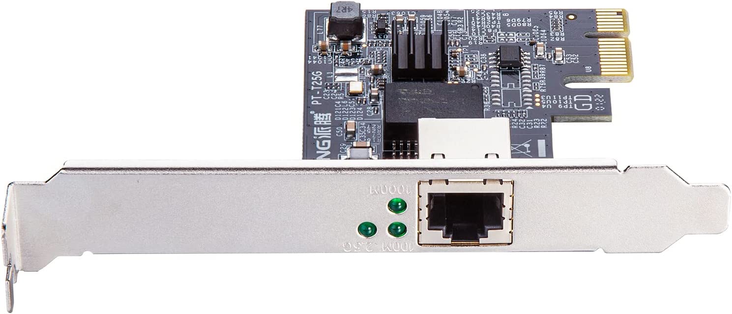 כרטיס רשת 10GTEK 2.5G (REALTEK RTL8125 CONTROLLER) PCI-E X1 - Cryptech