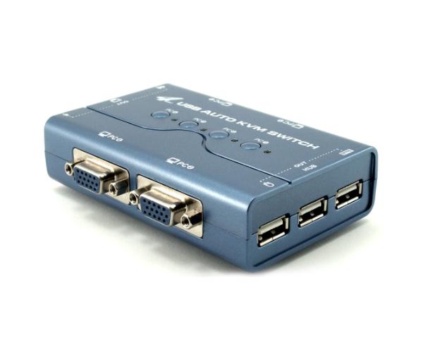 KVM 4 פורטים VGA USB