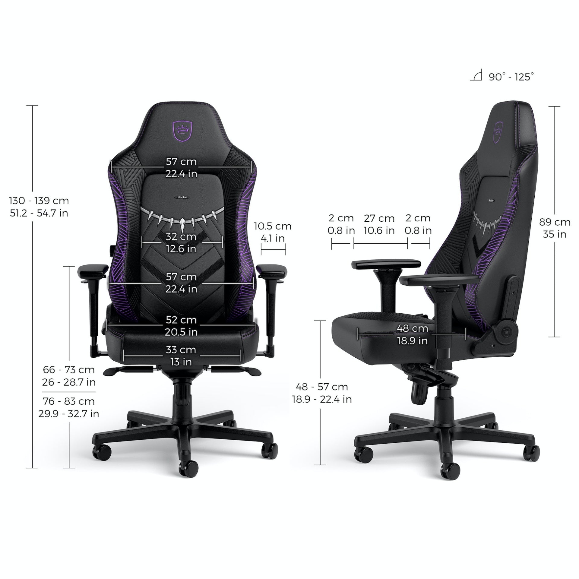 כיסא גיימינג NOBLECHAIRS HERO BLACK PANTHER EDITION - Cryptech