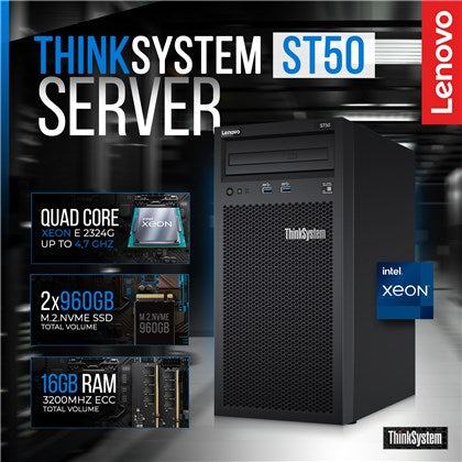 Lenovo ThinkServer ST50 XEON E3-2224G 2X960GB SSD 16GB