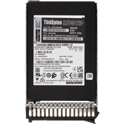 LENOVO ThinkSystem 5400 PRO 480GB SATA 6Gb HS SSD/3Y