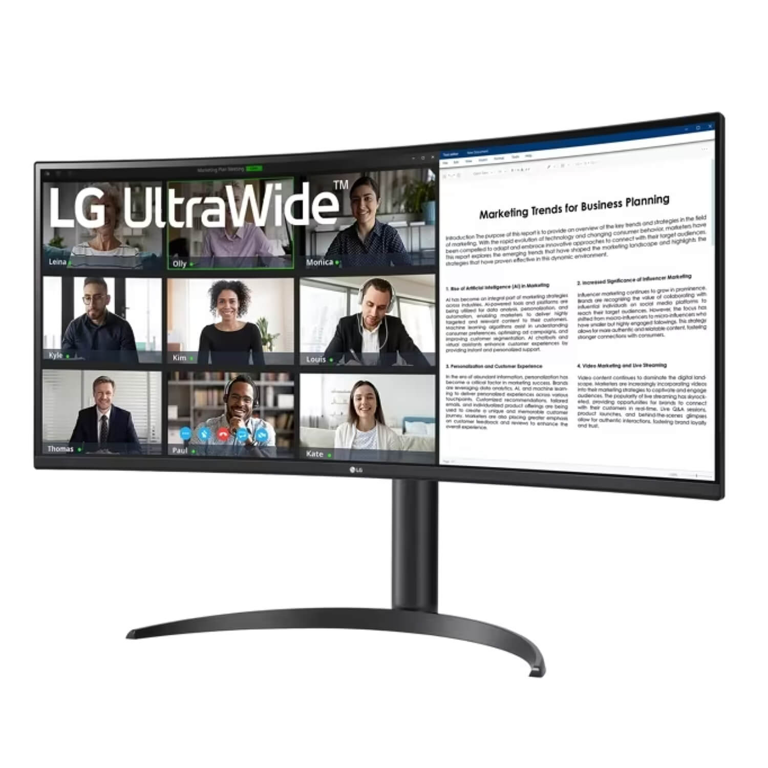 LG 34’’ WQHD 100Hz 5ms USB-C PD65W VA Curved Monitor