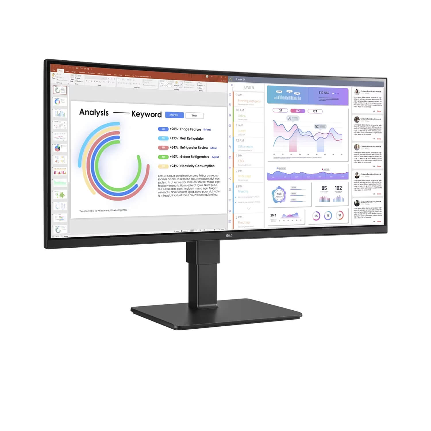 LG 34’’ WQHD 60Hz 5ms USB-C PD90W IPS Monitor