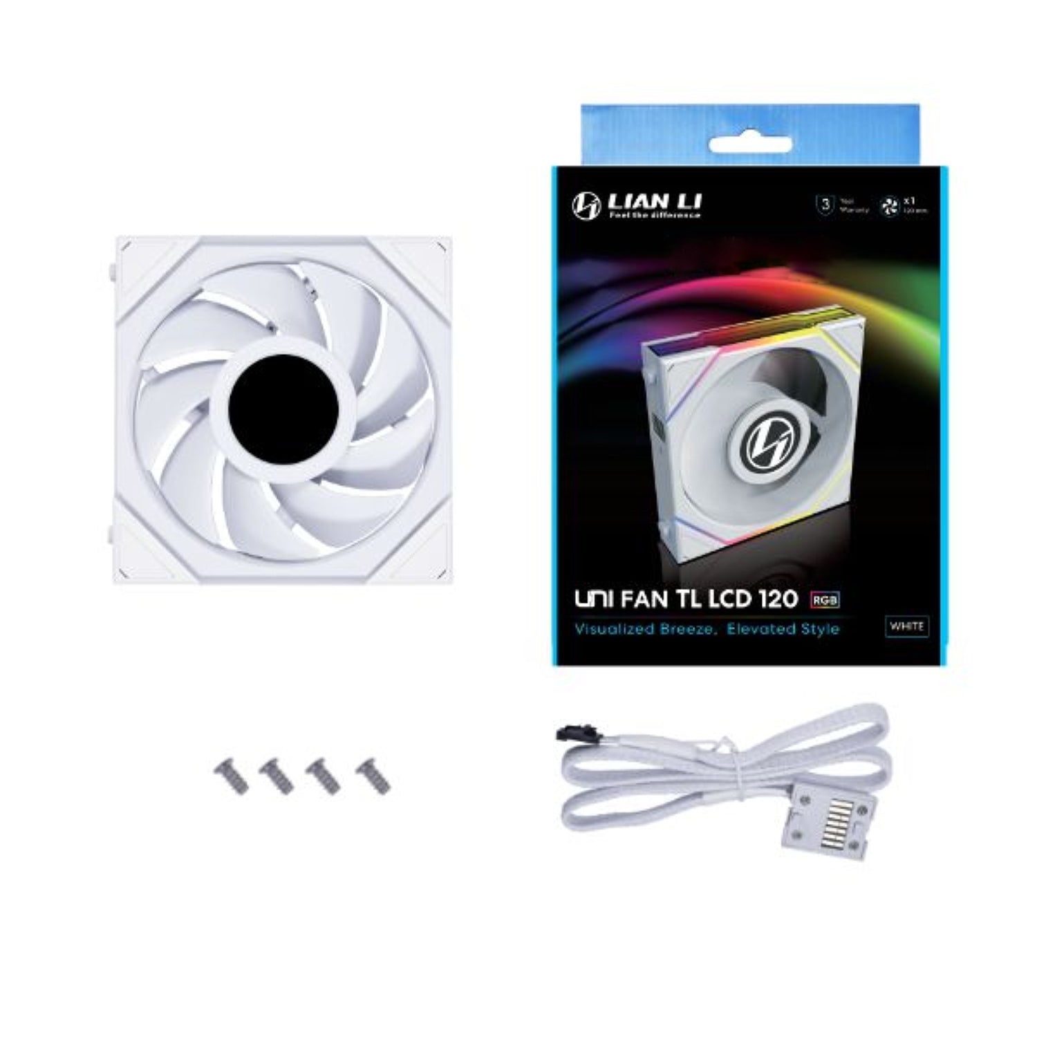 Lian-Li Cooler 120mm TL120 LCD UNI White Fan