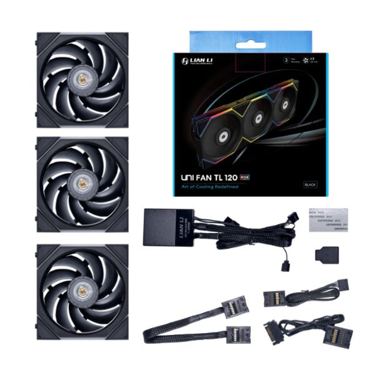 Lian-Li Cooler 120mm TL120 UNI Black 3-Fan