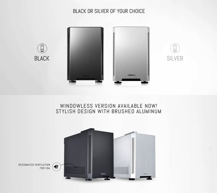 LIAN-LI MINI-ITX CASE PC-TU150 WINDOWLESS BLACK – Cryptech