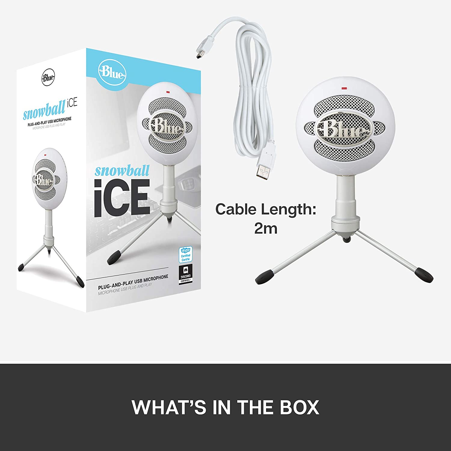 LOGITECH BLUE SNOWBALL MICROPHONE USB ICE-WHITE - Cryptech