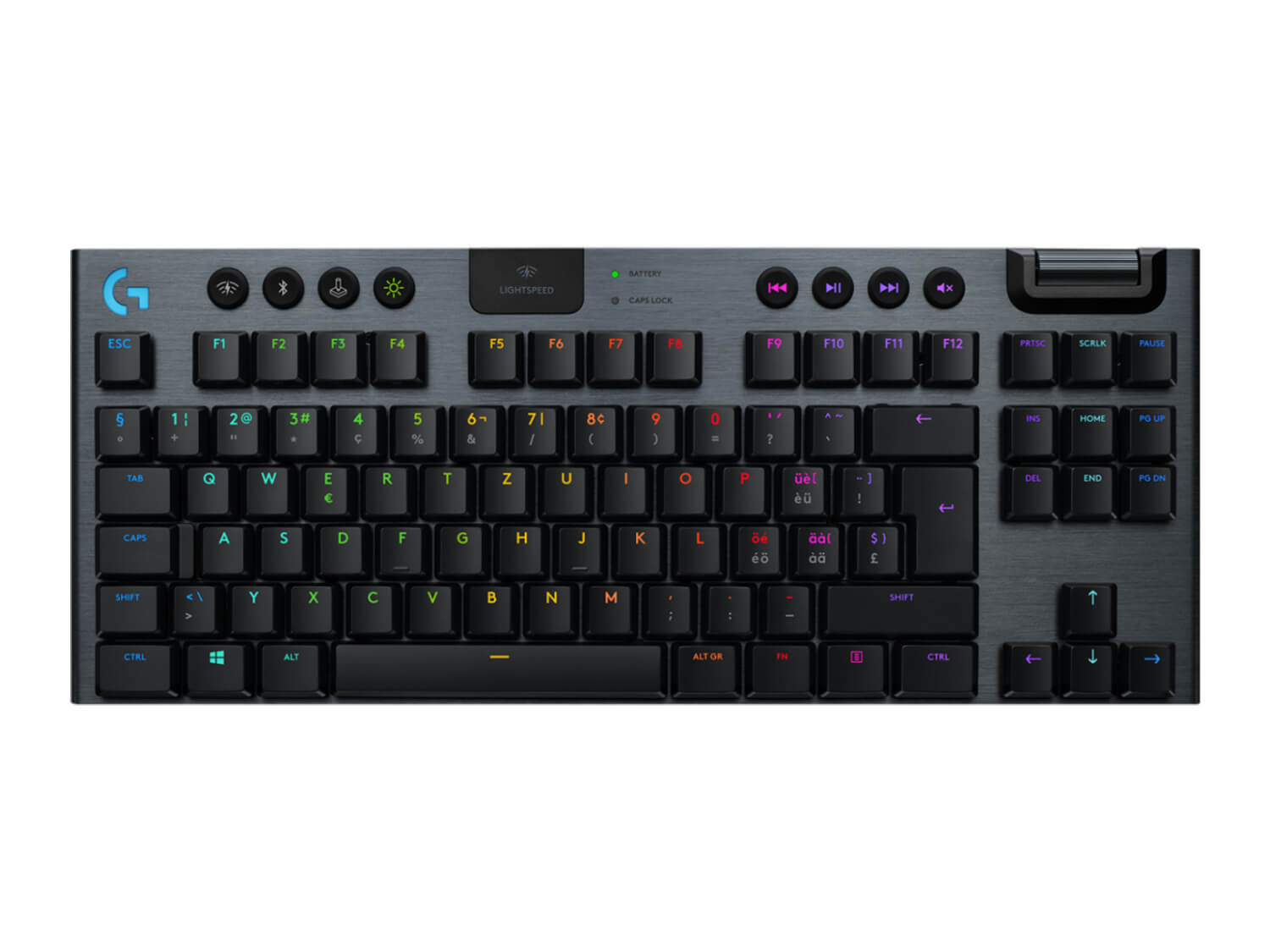 Logitech G915 TKL Tenkeyless Lightspeed RGB Keyboard Carbon