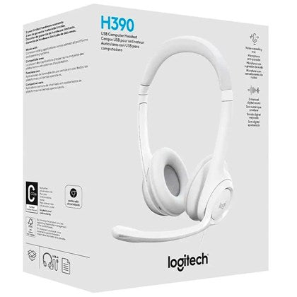 Logitech USB Headset H390 - White