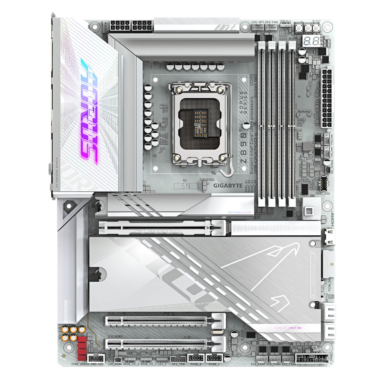 לוח לאינטל דור 15 Gigabyte Z890 AORUS PRO ICE 5GbE ATX LGA1851